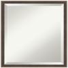 Amanti Art Brown Bathroom Mirror for Over Sink, 21x17 Hardwood Wedge Mocha Rectangle Vanity Mirror, Small Modern Wood Frame, Hangs Horizonally and Vertically, Bathroom Wall Decor, Beveled Edge view 1