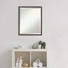 Amanti Art Brown Bathroom Mirror for Over Sink, 21x17 Hardwood Wedge Mocha Rectangle Vanity Mirror, Small Modern Wood Frame, Hangs Horizonally and Vertically, Bathroom Wall Decor, Beveled Edge view 4
