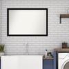 Amanti Art Black Bathroom Mirror for Over Sink, 22x32 Custom Made Avon Black Narrow Rectangle Vanity Mirror, Large Casual Wood Frame, Hangs Horizonally and Vertically, Wall Decor view 4