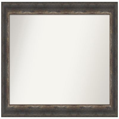 Amanti Art Brown Bathroom Mirror for Over Sink, 26x41 Custom Made Bark Rustic Char Rectangle Vanity Mirror, Large Country Rustic Wood Frame, Hangs Horizonally and Vertically, Wall Decor