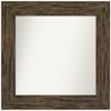 Amanti Art Brown Bathroom Mirror for Over Sink, 28x29 Custom Made Fencepost Brown Rectangle Vanity Mirror, Medium Country Rustic Wood Frame, Hangs Horizonally and Vertically, Wall Decor view 1
