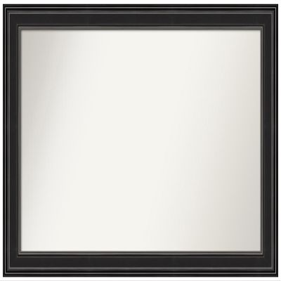 Amanti Art Black Bathroom Mirror for Over Sink, 33x48 Custom Made Ridge Black Rectangle Vanity Mirror, Oversize Traditional Wood Frame, Hangs Horizonally and Vertically, Wall Decor