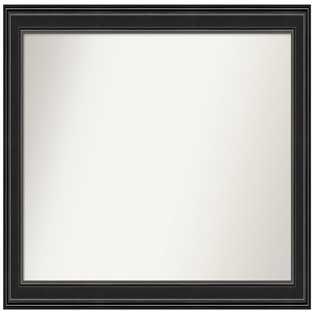 Amanti Art Black Bathroom Mirror for Over Sink, 33x48 Custom Made Ridge Black Rectangle Vanity Mirror, Oversize Traditional Wood Frame, Hangs Horizonally and Vertically, Wall Decor