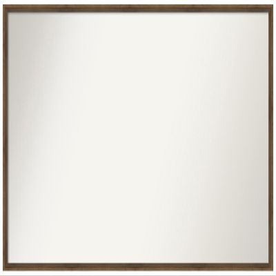 Amanti Art Bronze Bathroom Mirror for Over Sink, 27x45 Custom Made Lucie Light Bronze Rectangle Vanity Mirror, Oversize Modern Wood Frame, Hangs Horizonally and Vertically, Wall Decor