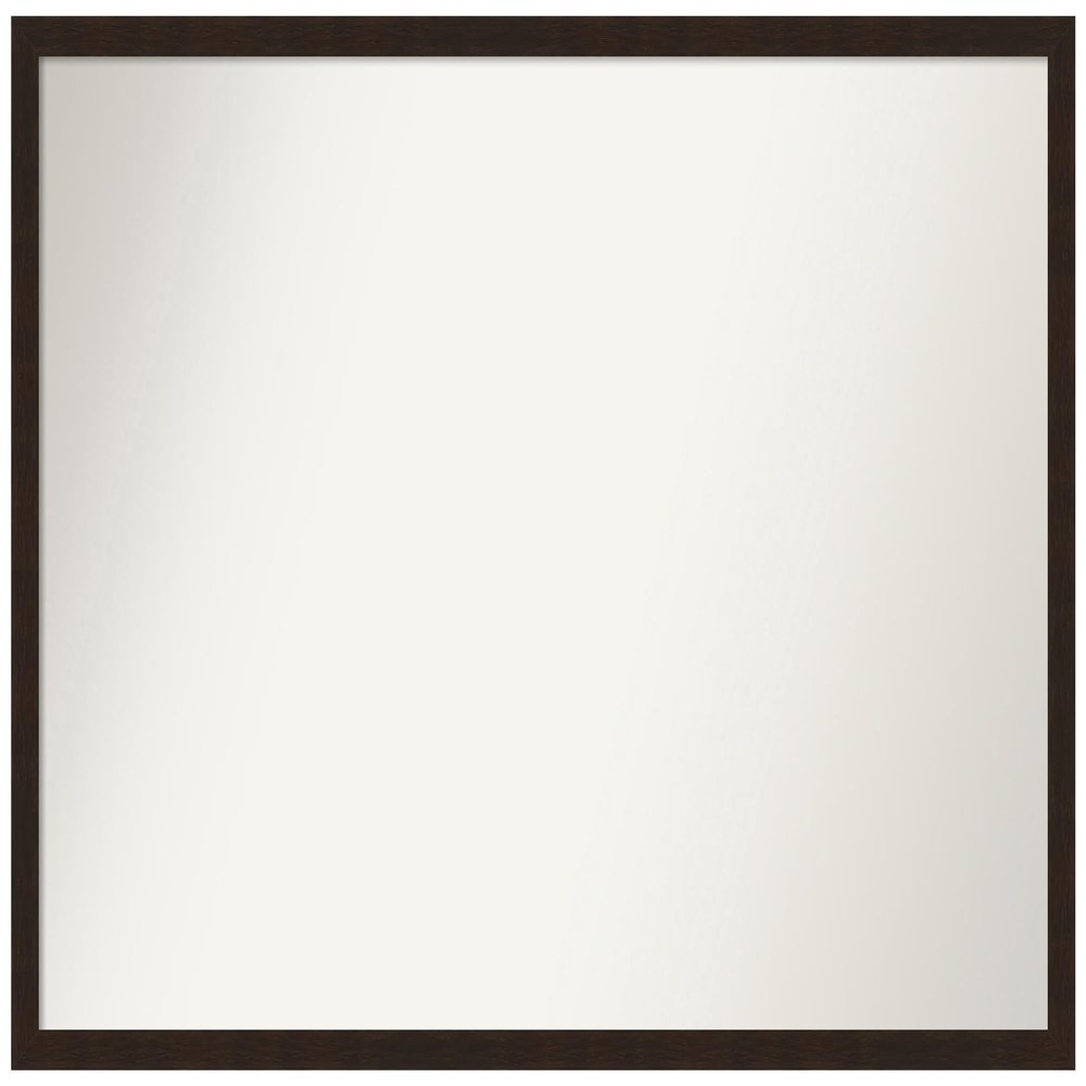 Amanti Art Brown Bathroom Mirror for Over Sink, 21x31 Custom Made Carlisle Espresso Narrow Rectangle Vanity Mirror, Large Country Rustic Wood Frame, Hangs Horizonally and Vertically, Wall Decor