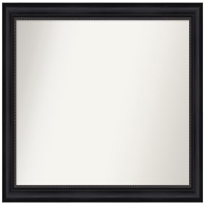 Amanti Art Black Bathroom Mirror for Over Sink, 31x39 Custom Made Astor Black Rectangle Vanity Mirror, Large Traditional Wood Frame, Hangs Horizonally and Vertically, Wall Decor
