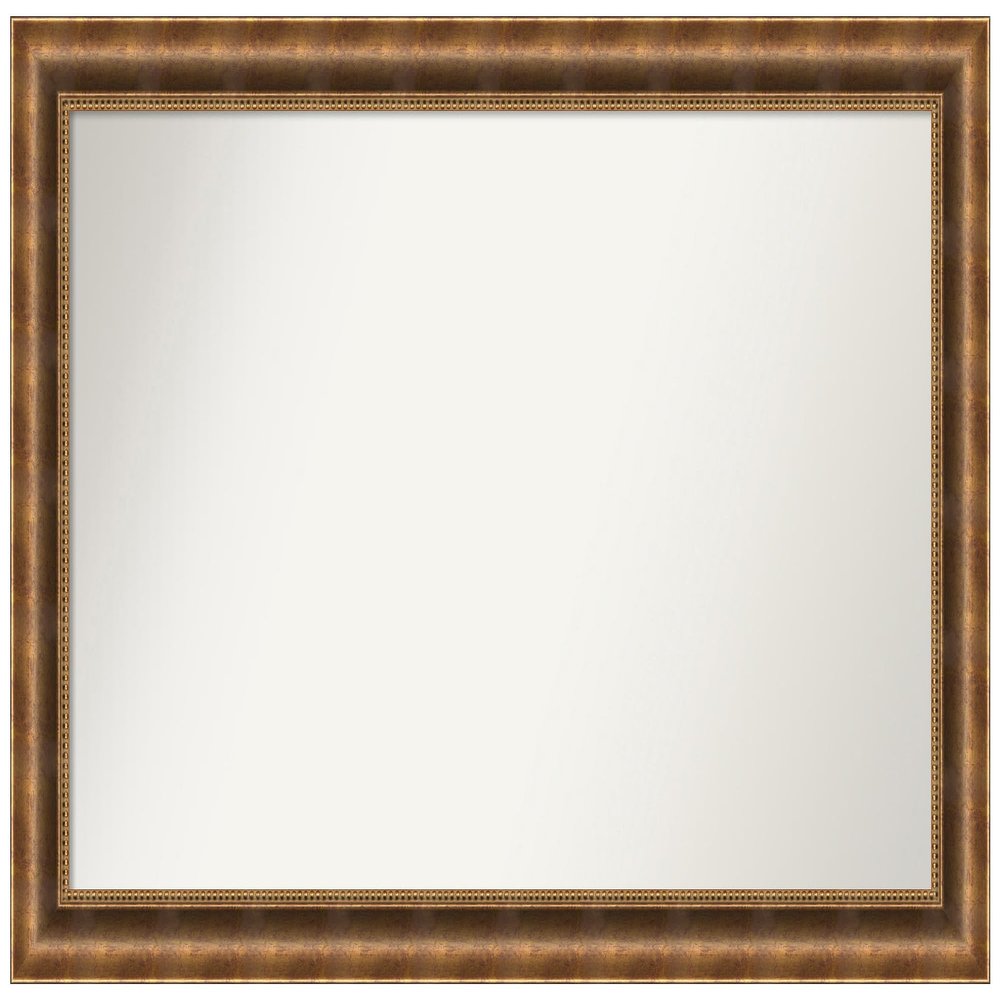 Amanti Art Bronze Bathroom Mirror for Over Sink, 30x49 Custom Made Manhattan Bronze Rectangle Vanity Mirror, Oversize Traditional Wood Frame, Hangs Horizonally and Vertically, Wall Decor