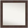 Amanti Art Brown Bathroom Mirror for Over Sink, 33x33 Custom Made Wildwood Brown Square Vanity Mirror, Large Country Rustic Wood Frame, Hangs Horizonally and Vertically, Wall Decor view 1