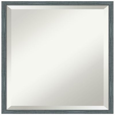 Amanti Art Blue Bathroom Mirror for Over Sink, 21x17 Dixie Blue Grey Rustic Narrow Rectangle Vanity Mirror, Small Country Rustic Wood Frame, Hangs Horizonally and Vertically, Bathroom Wall Decor,