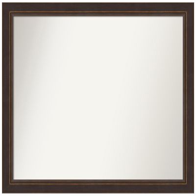 Amanti Art Bronze Bathroom Mirror for Over Sink, 34x42 Custom Made Lara Bronze Rectangle Vanity Mirror, X-Large Traditional Wood Frame, Hangs Horizonally and Vertically, Wall Decor