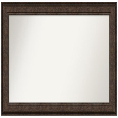 Amanti Art Bronze Bathroom Mirror for Over Sink, 27x48 Custom Made Ridge Bronze Rectangle Vanity Mirror, Oversize Traditional Wood Frame, Hangs Horizonally and Vertically, Wall Decor