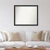 Amanti Art Black Bathroom Mirror for Over Sink, 33x39 Custom Made Eva Black Silver Narrow Rectangle Vanity Mirror, X-Large Modern Wood Frame, Hangs Horizonally and Vertically, Wall Decor view 4