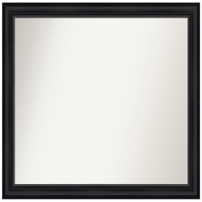 Amanti Art Black Bathroom Mirror for Over Sink, 35x43 Custom Made Astor Black Rectangle Vanity Mirror, X-Large Traditional Wood Frame, Hangs Horizonally and Vertically, Wall Decor