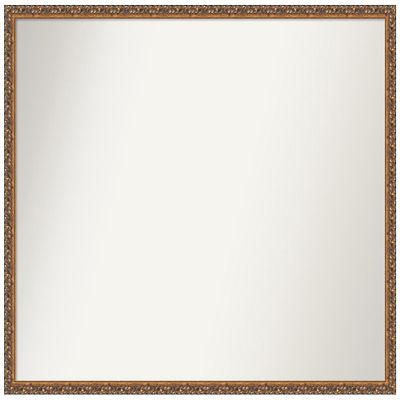 Amanti Art Bronze Bathroom Mirror for Over Sink, 34x42 Custom Made Antique Bronze Rectangle Vanity Mirror, X-Large Traditional Wood Frame, Hangs Horizonally and Vertically, Wall Decor
