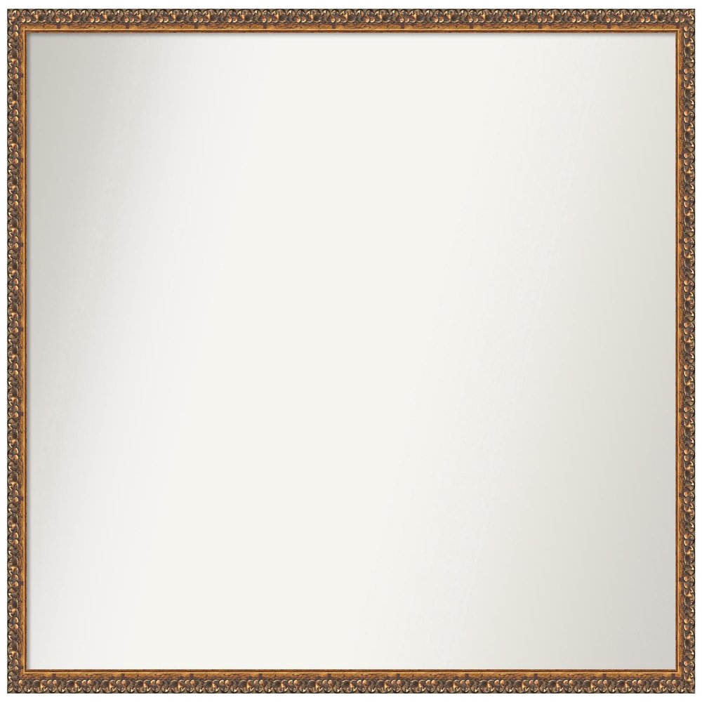 Amanti Art Bronze Bathroom Mirror for Over Sink, 34x42 Custom Made Antique Bronze Rectangle Vanity Mirror, X-Large Traditional Wood Frame, Hangs Horizonally and Vertically, Wall Decor