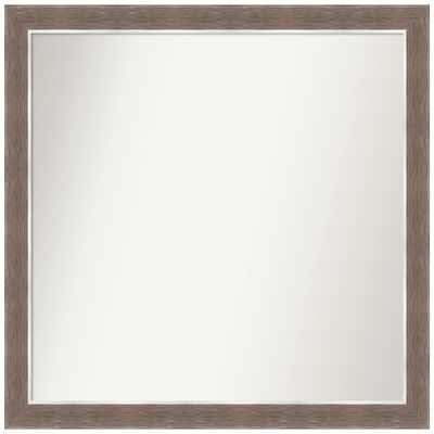 Amanti Art Brown Bathroom Mirror for Over Sink, 29x31 Custom Made Noble Mocha Rectangle Vanity Mirror, Large Casual Wood Frame, Hangs Horizonally and Vertically, Wall Decor