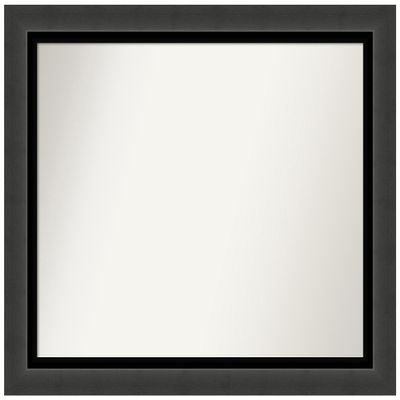 Amanti Art Black Bathroom Mirror for Over Sink, 30x35 Custom Made Tuxedo Black Rectangle Vanity Mirror, Large Casual Wood Frame, Hangs Horizonally and Vertically, Wall Decor