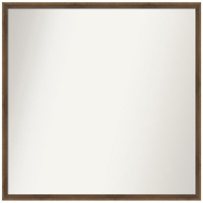 Amanti Art Bronze Bathroom Mirror for Over Sink, 26x29 Custom Made Lucie Light Bronze Rectangle Vanity Mirror, Large Modern Wood Frame, Hangs Horizonally and Vertically, Wall Decor