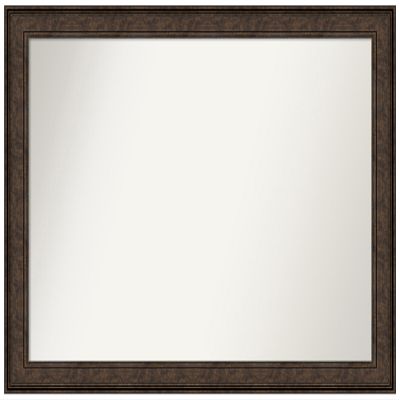 Amanti Art Bronze Bathroom Mirror for Over Sink, 37x50 Custom Made Ridge Bronze Rectangle Vanity Mirror, Oversize Traditional Wood Frame, Hangs Horizonally and Vertically, Wall Decor
