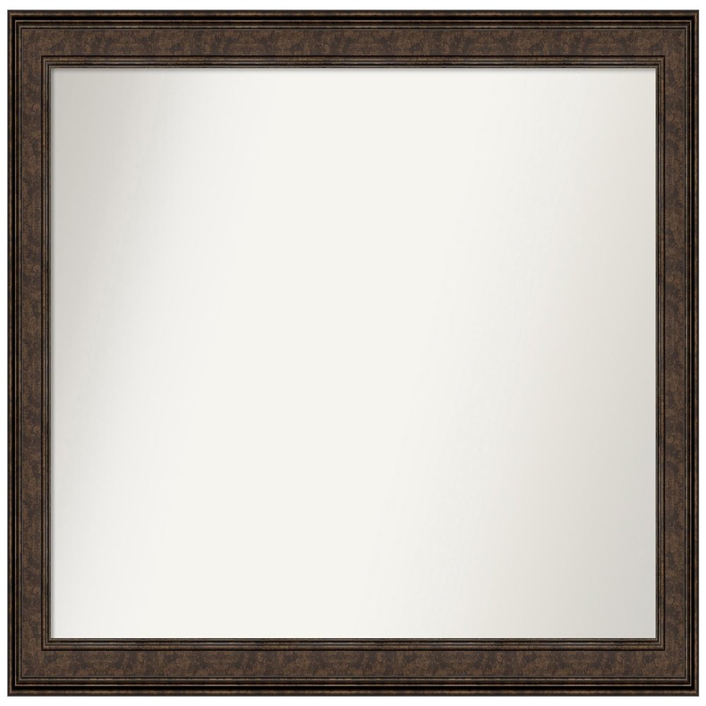 Amanti Art Bronze Bathroom Mirror for Over Sink, 37x50 Custom Made Ridge Bronze Rectangle Vanity Mirror, Oversize Traditional Wood Frame, Hangs Horizonally and Vertically, Wall Decor