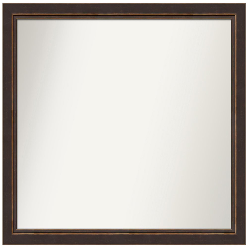 Amanti Art Bronze Bathroom Mirror for Over Sink, 36x42 Custom Made Lara Bronze Rectangle Vanity Mirror, X-Large Traditional Wood Frame, Hangs Horizonally and Vertically, Wall Decor