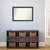 Amanti Art Black Bathroom Mirror for Over Sink, 23x33 Custom Made Corvino Black Narrow Rectangle Vanity Mirror, Large Modern Wood Frame, Hangs Horizonally and Vertically, Wall Decor view 4