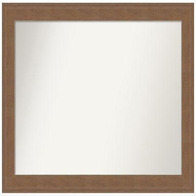 Amanti Art Brown Bathroom Mirror for Over Sink, 27x39 Custom Made Alta Medium Brown Rectangle Vanity Mirror, Large Country Rustic Wood Frame, Hangs Horizonally and Vertically, Wall Decor