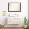 Amanti Art Brown Bathroom Mirror for Over Sink, 27x39 Custom Made Alta Medium Brown Rectangle Vanity Mirror, Large Country Rustic Wood Frame, Hangs Horizonally and Vertically, Wall Decor view 4