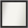 Amanti Art Black Bathroom Mirror for Over Sink, 33x34 Custom Made Shipwreck Black Narrow Rectangle Vanity Mirror, Large Country Rustic Wood Frame, Hangs Horizonally and Vertically, Wall Decor view 1
