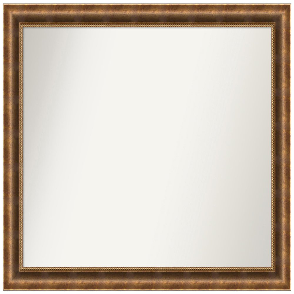 Amanti Art Bronze Bathroom Mirror for Over Sink, 36x43 Custom Made Manhattan Bronze Rectangle Vanity Mirror, X-Large Traditional Wood Frame, Hangs Horizonally and Vertically, Wall Decor
