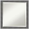 Amanti Art Blue Bathroom Mirror for Over Sink, 22x18 Dixie Blue Grey Rustic Rectangle Vanity Mirror, Small Country Rustic Wood Frame, Hangs Horizonally and Vertically, Bathroom Wall Decor, Beveled view 1