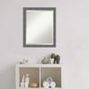 Amanti Art Blue Bathroom Mirror for Over Sink, 22x18 Dixie Blue Grey Rustic Rectangle Vanity Mirror, Small Country Rustic Wood Frame, Hangs Horizonally and Vertically, Bathroom Wall Decor, Beveled view 4