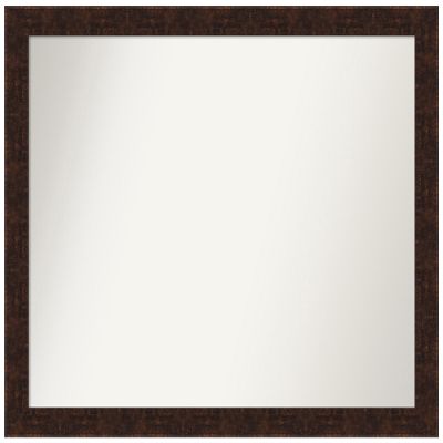 Amanti Art Bronze Bathroom Mirror for Over Sink, 33x42 Custom Made William Mottled Bronze Narrow Rectangle Vanity Mirror, X-Large Casual Wood Frame, Hangs Horizonally and Vertically, Wall Decor