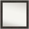 Amanti Art Brown Bathroom Mirror for Over Sink, 28x28 Custom Made Shipwreck Greywash Narrow Square Vanity Mirror, Medium Traditional Wood Frame, Hangs Horizonally and Vertically, Wall Decor view 1