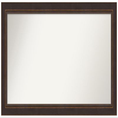 Amanti Art Bronze Bathroom Mirror for Over Sink, 24x48 Custom Made Lara Bronze Rectangle Vanity Mirror, Oversize Traditional Wood Frame, Hangs Horizonally and Vertically, Wall Decor