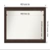 Amanti Art Bronze Bathroom Mirror for Over Sink, 24x48 Custom Made Lara Bronze Rectangle Vanity Mirror, Oversize Traditional Wood Frame, Hangs Horizonally and Vertically, Wall Decor view 3