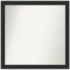 Amanti Art Black Bathroom Mirror for Over Sink, 36x38 Custom Made Shipwreck Black Narrow Rectangle Vanity Mirror, X-Large Country Rustic Wood Frame, Hangs Horizonally and Vertically, Wall Decor view 1