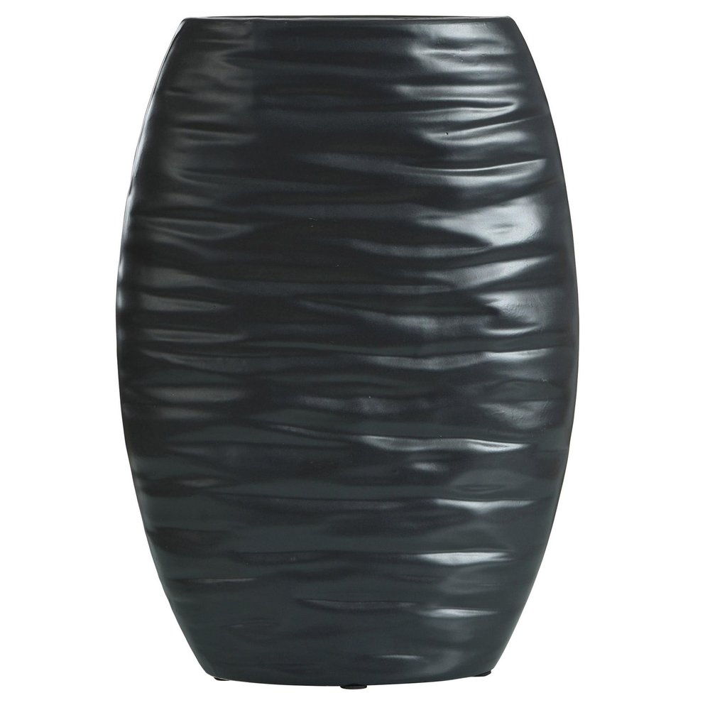 Delphi Vase - Tall - Matte Black Finish On Ceramic