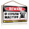 Abipuir Wall Hanging Decor Men Beware of Neopolitan Mastiff Wooden Sign Fall Office Decor Plaque Sign (Size : 23X35CM) view 1
