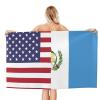 Guatemala and USA Flag Cool Summer Absorbent Bath Towels Resist Sweat 32x52 in view 2