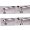 Cabilock 2pcs Stainless Steel Rod Bracket Heavy Duty Closet and Shower Curtain Pipe Mounting Bracket for Bathroom Kitchen and Balcony Use view 2