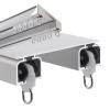 Curtain Conjoined Double Track Ceiling Mounting Heavy-Duty Curtain Rails for Living Room Double Curtain Rods Room Divider, Ceiling Track, Ceiling Mount, RV Rail Hospital Privacy System (Color : A, S view 1