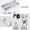 Curtain Conjoined Double Track Ceiling Mounting Heavy-Duty Curtain Rails for Living Room Double Curtain Rods Room Divider, Ceiling Track, Ceiling Mount, RV Rail Hospital Privacy System (Color : A, S view 2