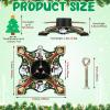 Gisafai Christmas Tree Stand 9.4 x 3.5 Inches/ 240 x 90 mm Green Tree Base Stand with Water Reservoir Snowman Christmas Tree Holder Base for Real Trees Xmas view 2