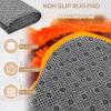 Tudomro 4 Pcs 80'' X 40" Non Slip Rug Pad Tufting Backing Cloth Primary Final Cloth Backing Non Slip with Plum Blossom Pattern for Tufting Gun Carpets Rug Making Cushion Punch Fabric Needle view 3
