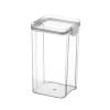 Worparsen Food Storage Jar Stackable Kitchen Canisters Five Capacity Options Clear Glass Food Storage Containers Multi-Purpose Cereal Dispenser for Candy, Coffee, Tea, Cookies, Sugar, Nuts White L view 2