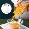 Worparsen Food Storage Jar Stackable Kitchen Canisters Five Capacity Options Clear Glass Food Storage Containers Multi-Purpose Cereal Dispenser for Candy, Coffee, Tea, Cookies, Sugar, Nuts White L view 3