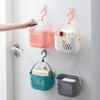 2PCS Plastic Shower Hanging, Portable Shower Organizer for College Dorm Room, Bathroom, Travel, Gym and Camping (White and Blue) view 2
