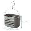 2PCS Plastic Shower Hanging, Portable Shower Organizer for College Dorm Room, Bathroom, Travel, Gym and Camping (White and Blue) view 3