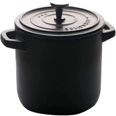 Casserole Dish Soup Casserole Large Creative Casserole Cooker Ceramic Milk Pot Kitchen Soup Pot High Temperature Colour:Black (Size : B(Medium))
